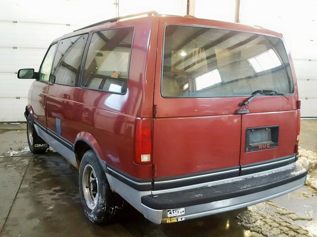 1GKDM19Z0PB539119 - 1993 GMC SAFARI XT RED photo 3