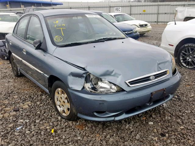 KNADC123X16043990 - 2001 KIA RIO BLUE photo 1