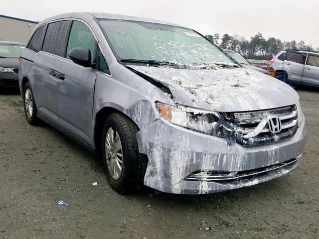 5FNRL5H21GB055621 - 2016 HONDA ODYSSEY LX GRAY photo 1