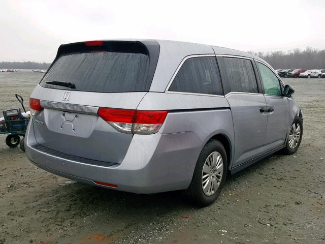 5FNRL5H21GB055621 - 2016 HONDA ODYSSEY LX GRAY photo 4