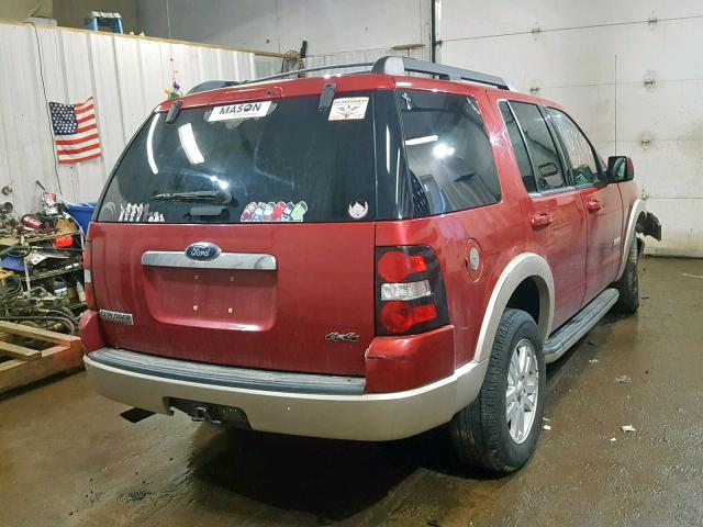 1FMEU74E18UA84743 - 2008 FORD EXPLORER E RED photo 4