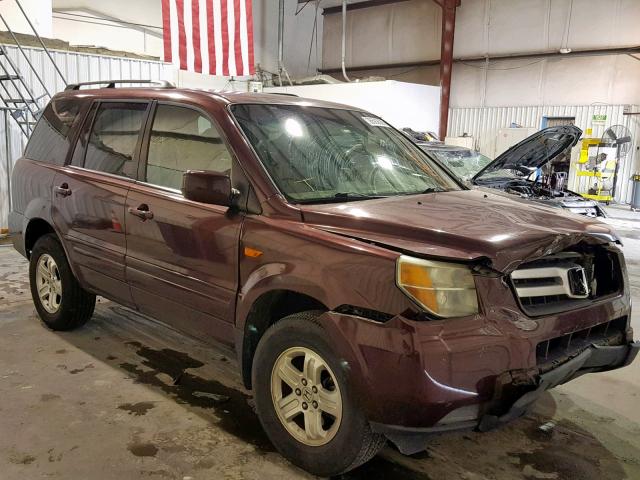 5FNYF18258B016043 - 2008 HONDA PILOT VP MAROON photo 1