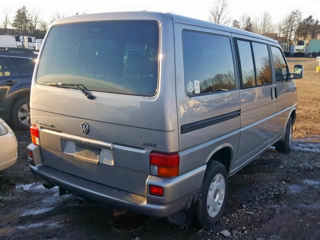 WV2KH4705YH138789 - 2000 VOLKSWAGEN EUROVAN GL GRAY photo 4