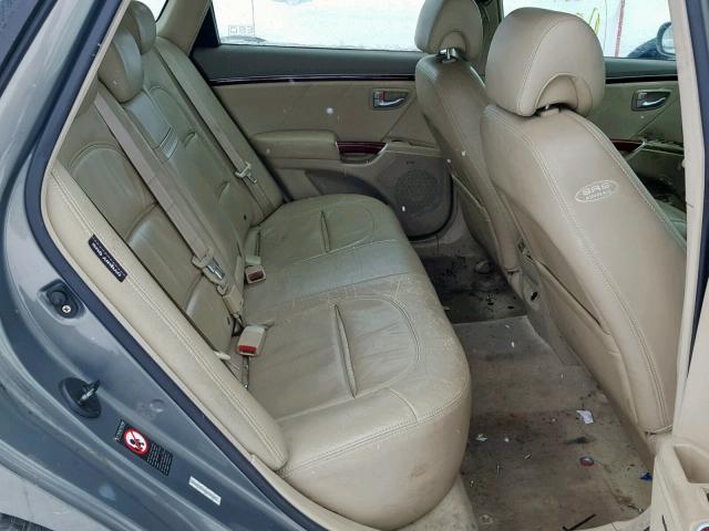 KMHFC46F58A257189 - 2008 HYUNDAI AZERA SE GRAY photo 6