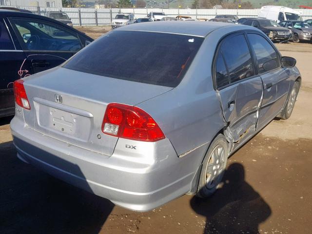 2HGES15164H512520 - 2004 HONDA CIVIC DX SILVER photo 4