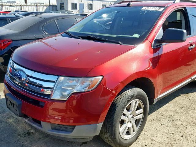 2FMDK36C57BA70001 - 2007 FORD EDGE SE RED photo 9