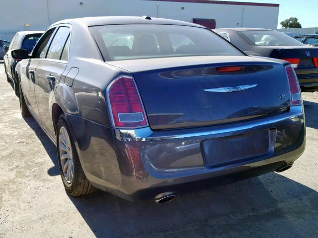 2C3CCAAGXDH745446 - 2013 CHRYSLER 300 GRAY photo 3