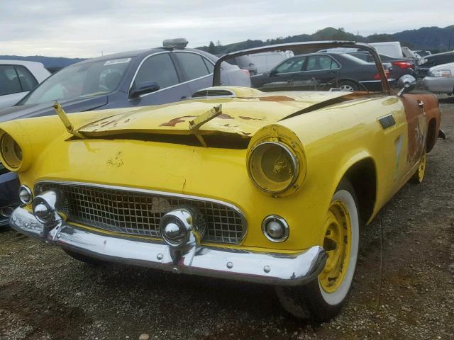 P5FH244556 - 1955 FORD THUNDERBIR YELLOW photo 2