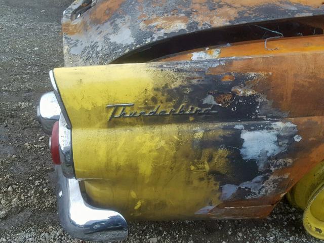 P5FH244556 - 1955 FORD THUNDERBIR YELLOW photo 9