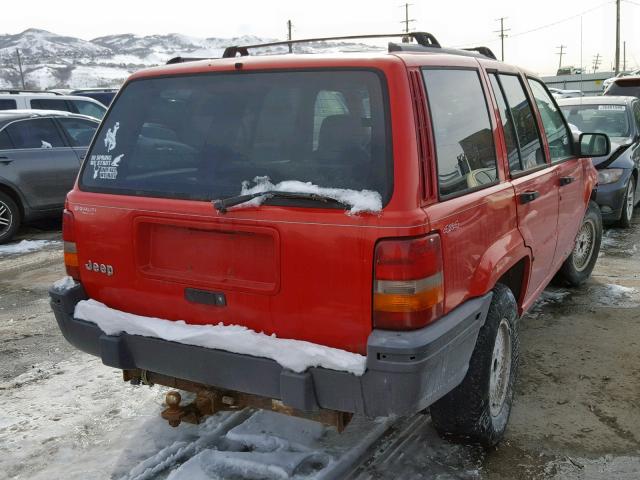 1J4GZ58S4SC707900 - 1995 JEEP GRAND CHER RED photo 4