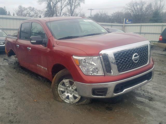 1N6AA1EJ9JN526895 - 2018 NISSAN TITAN S RED photo 1