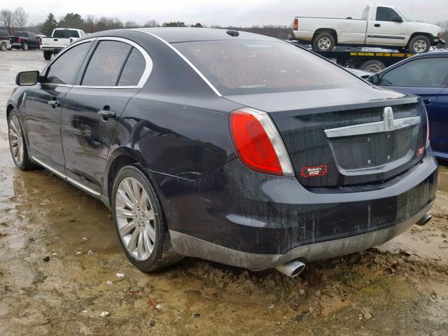 1LNHM93R99G604832 - 2009 LINCOLN MKS BLACK photo 3