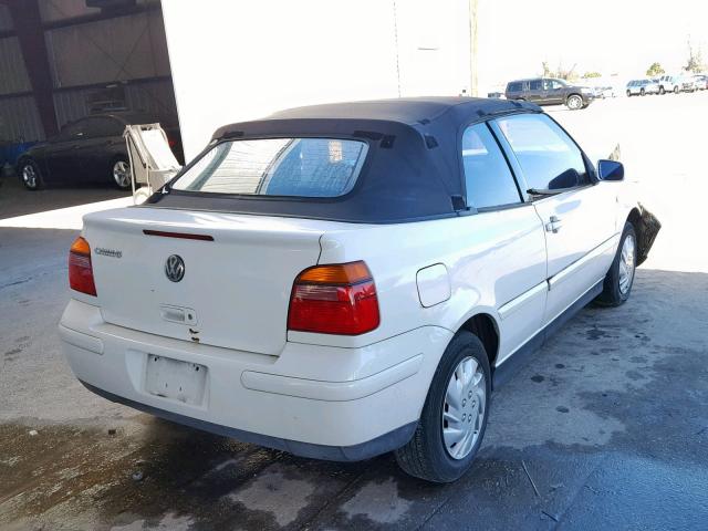 3VWCC21VX2M811196 - 2002 VOLKSWAGEN CABRIO GLS WHITE photo 4