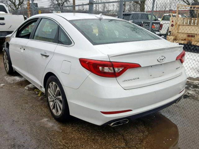 5NPE34AF9HH518226 - 2017 HYUNDAI SONATA SPO WHITE photo 3