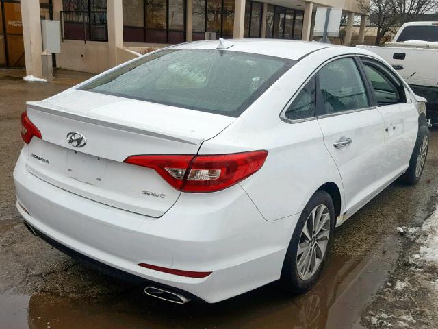 5NPE34AF9HH518226 - 2017 HYUNDAI SONATA SPO WHITE photo 4