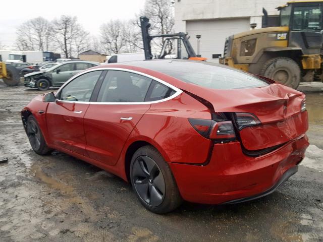 5YJ3E1EA2JF058409 - 2018 TESLA MODEL 3 წითელი ფოტო 3