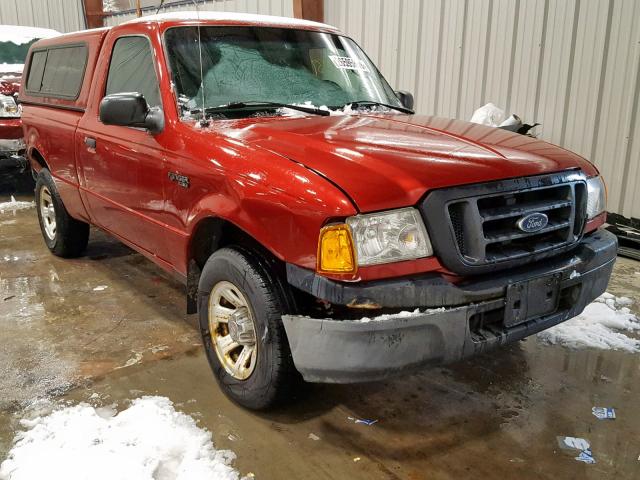 1FTYR10D24PB45023 - 2004 FORD RANGER MAROON photo 1