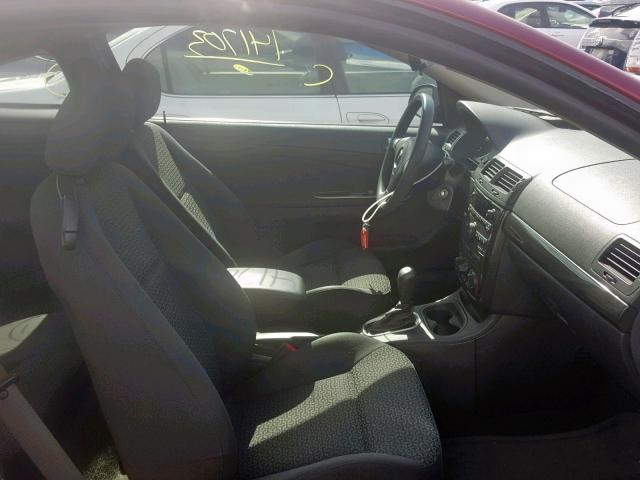 1G2AS18H597203344 - 2009 PONTIAC G5 MAROON photo 5