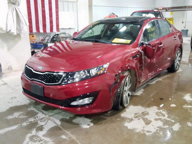 5XXGR4A63CG015786 - 2012 KIA OPTIMA SX RED photo 2