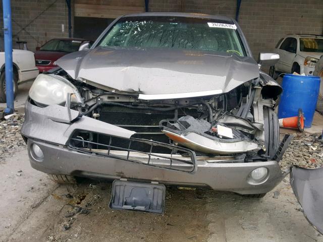 5J8TB18218A008389 - 2008 ACURA RDX GRAY photo 9