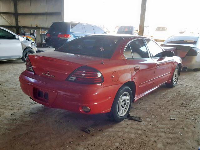 1G2NE52F94C116845 - 2004 PONTIAC GRAND AM S RED photo 4