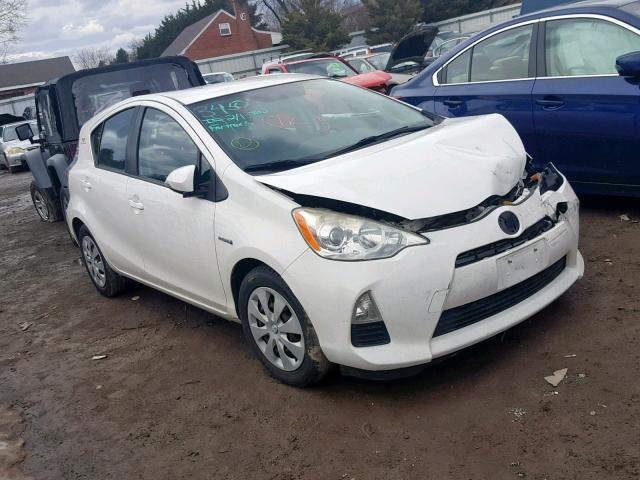 JTDKDTB38D1537382 - 2013 TOYOTA PRIUS C WHITE photo 1