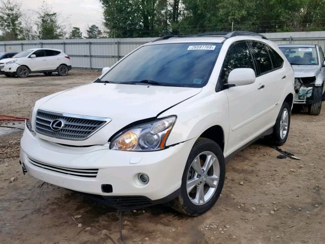 JTJGW31U982850836 - 2008 LEXUS RX 400H WHITE photo 2