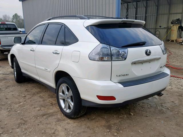 JTJGW31U982850836 - 2008 LEXUS RX 400H WHITE photo 3