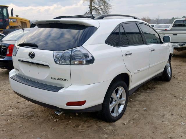 JTJGW31U982850836 - 2008 LEXUS RX 400H WHITE photo 4