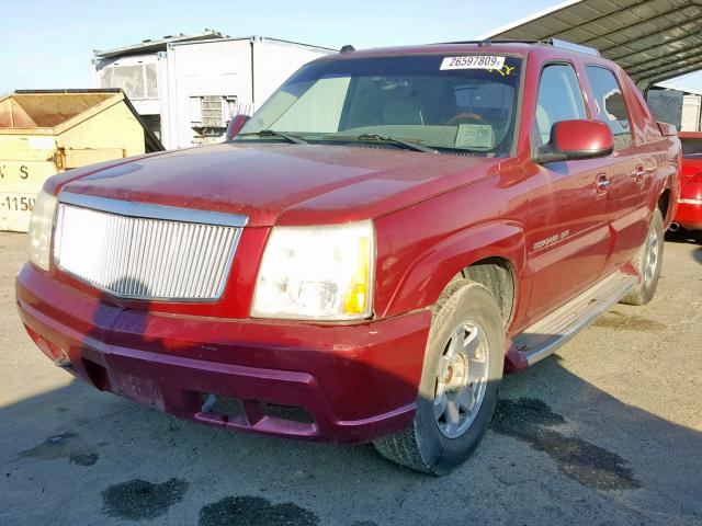 3GYEK62N74G270009 - 2004 CADILLAC ESCALADE E BURGUNDY photo 2