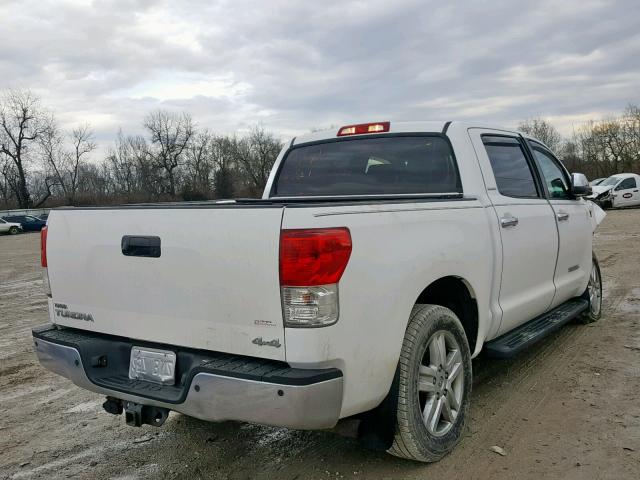 5TFHY5F14BX181591 - 2011 TOYOTA TUNDRA CRE WHITE photo 4