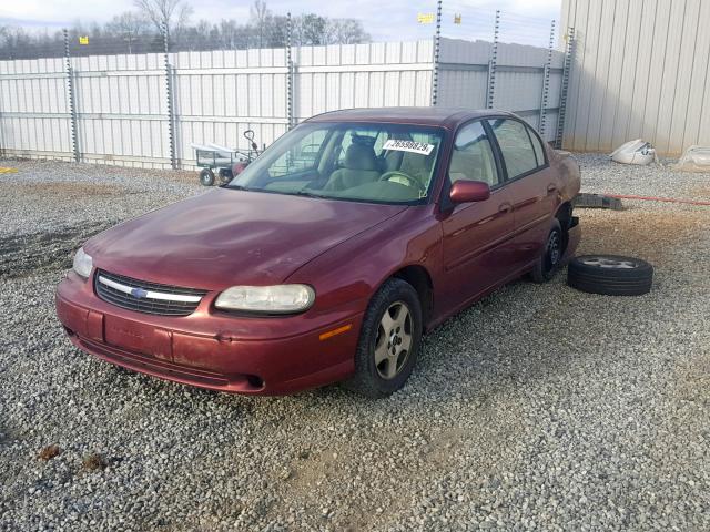 1G1NE52J63M707703 - 2003 CHEVROLET MALIBU LS BURGUNDY photo 2