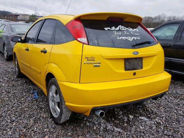 1FAHP37N37W199477 - 2007 FORD FOCUS ZX5 YELLOW photo 3