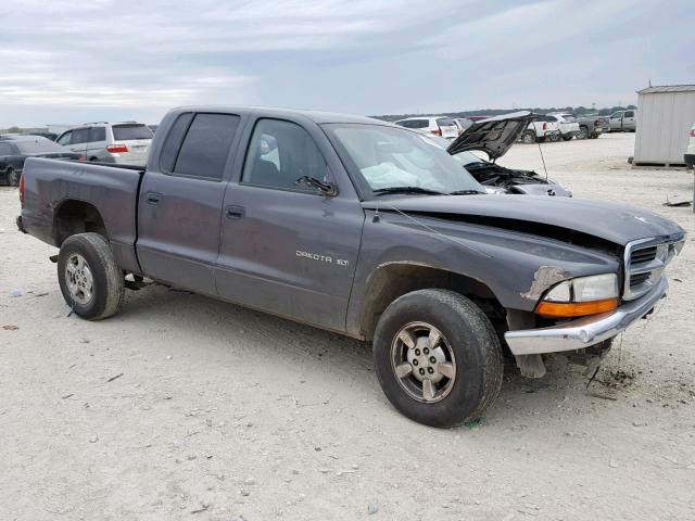 1B7HL48X72S595441 - 2002 DODGE DAKOTA QUA GRAY photo 1