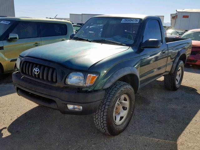 5TEPM62N31Z719078 - 2001 TOYOTA TACOMA GREEN photo 2