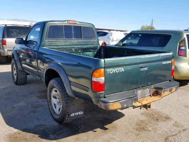 5TEPM62N31Z719078 - 2001 TOYOTA TACOMA GREEN photo 3