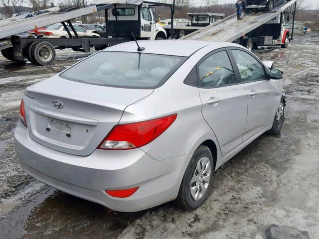 KMHCT4AE0GU955188 - 2016 HYUNDAI ACCENT SE SILVER photo 4