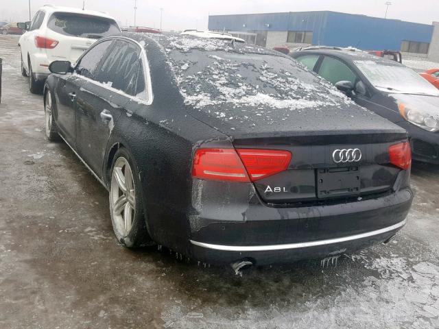 WAURGAFD9DN002161 - 2013 AUDI A8 L QUATT BLACK photo 3