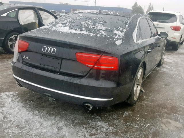 WAURGAFD9DN002161 - 2013 AUDI A8 L QUATT BLACK photo 4