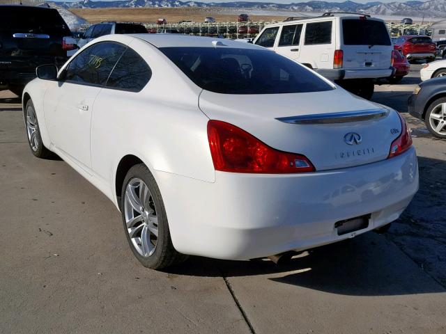 JNKCV64F79M654014 - 2009 INFINITI G37 WHITE photo 3