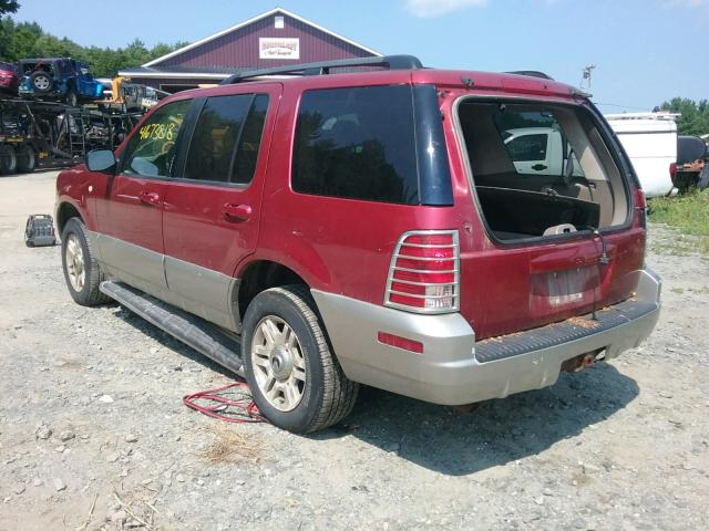 4M2ZU86K13UJ13563 - 2003 MERCURY MOUNTAINEE RED photo 3