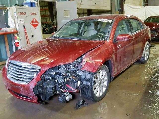 1C3CCBBB4DN699340 - 2013 CHRYSLER 200 TOURIN MAROON photo 2