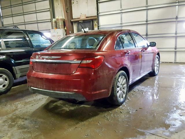 1C3CCBBB4DN699340 - 2013 CHRYSLER 200 TOURIN MAROON photo 4