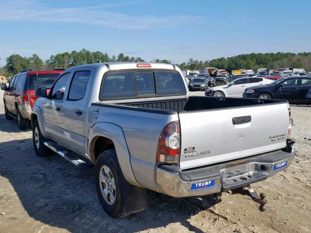3TMJU4GN6BM122119 - 2011 TOYOTA TACOMA DOU SILVER photo 3