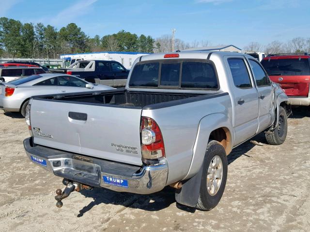 3TMJU4GN6BM122119 - 2011 TOYOTA TACOMA DOU SILVER photo 4