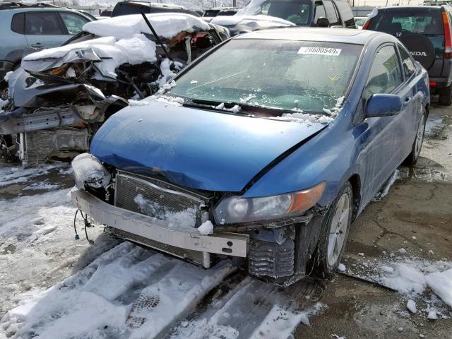 2HGFG12948H531525 - 2008 HONDA CIVIC EXL BLUE photo 2