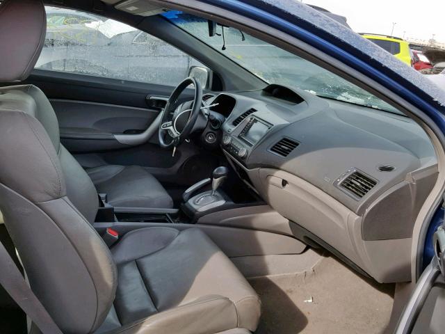 2HGFG12948H531525 - 2008 HONDA CIVIC EXL BLUE photo 5