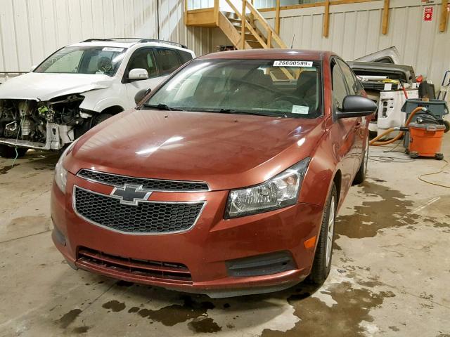 1G1PL5SH0D7151593 - 2013 CHEVROLET CRUZE LS ORANGE photo 2