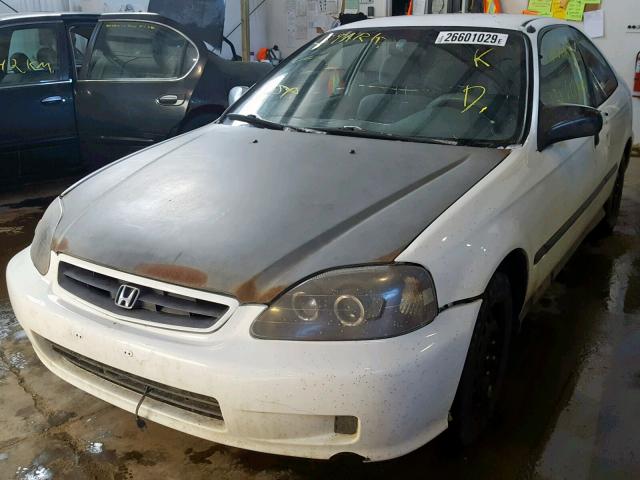 1HGEJ6229XL803209 - 1999 HONDA CIVIC DX WHITE photo 2