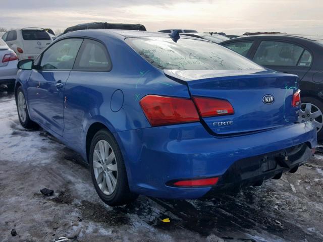 KNAFX6A85F5349239 - 2015 KIA FORTE EX BLUE photo 3